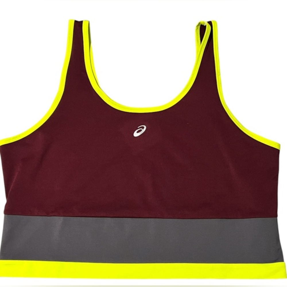 ASICS Women's new strong‎ repurposed tank top workout athletic burgundy large